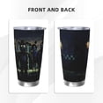 thumbnail image 3 of Lsque Five Nights At Freddy'S Pattern 20oz Car Cup with Lid and Straw, Insulated Coffee Cup with Straw Topper, Spill Proof Travel Coffee Mug, Stainless Steel Tumble, 3 of 8
