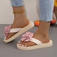 thumbnail image 2 of enyan Flats Women's Flat Sandals Fashion Slides With Soft Leather Slippers for Summer,Red,Size 6.5, 2 of 7