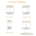 thumbnail image 5 of Aukfa Demi-Lune Console Table with Fluted Drawers, Half-Moon Entryway Accent Table Sofa Table, White, 5 of 8