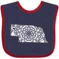 thumbnail image 3 of Inktastic Nebraska Silhouette Mandala Boys or Girls Baby Bib, 3 of 4
