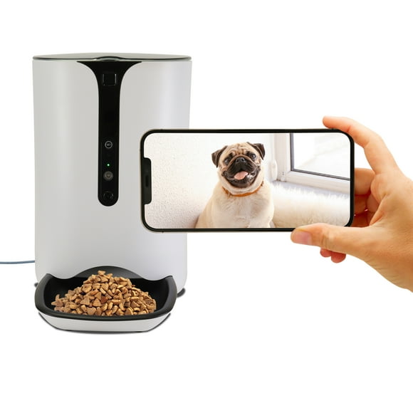Lentek Smart Pet Feeder, 2-Way Audio, Programmable WiFi Cat/Dog Food Dispenser