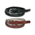 thumbnail image 1 of CTM Ceinture Habillée Skinny pour Enfant (Lot de 2 Couleurs), 1 of 4