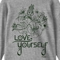thumbnail image 6 of Spellbound Fairy & Flowers Love Yourself Youth Athletic Heather Crew Neck Long Sleeve Tee -Large, 6 of 7