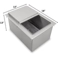 thumbnail image 2 of 18 in. x 12 in. Stainless Steel Drop-In Ice Bin with Sliding Cover NSF | Drop In Ice Bin Chest, 2 of 3