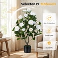 thumbnail image 5 of Gymax 2-Pack Artificial Camellia Tree 35.5'' Faux Flower Plant in Cement-Filled Pot Maintenance-Free Realistic Greenery Potted Plant, 5 of 8