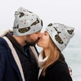 thumbnail image 5 of Picia Cute Swan Pattern Knitted Beanie Hat for Men and Women , Unisex Winter Warm Stretchy Knit Cap Thick Fisherman Beanies Cuffed Plain Skull Caps, 5 of 6