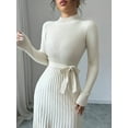 thumbnail image 4 of New Knitted Maxi Dress with Tie Waist and Elegant Sweater Style, 4 of 5