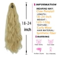 thumbnail image 2 of LELINTA Ponytail Extension Min Claw Clip 18" 24" Curly Synthetic Clip in Claw Ponytail Hair Extension Synthetic Hairpiece with a jaw/Claw Clip, 2 of 8