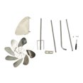 thumbnail image 2 of Outdoor Metal Windmill, Decorative Stake Wind Spinner Waterproof Silent Rustproof 360 Degree Rotation  for Garden for Lawn, 2 of 7