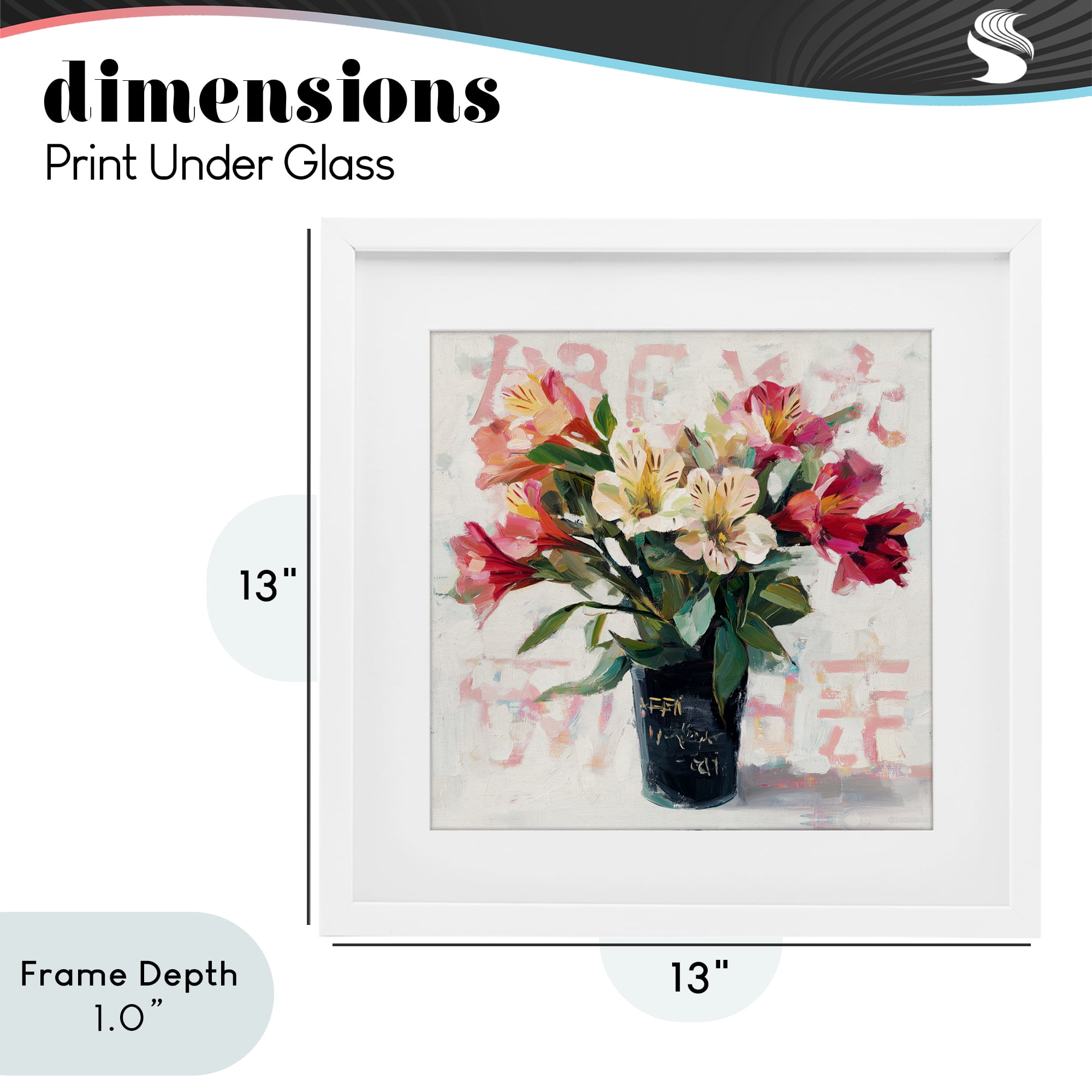 Stupell Industries Street Style Harmony Bouquet White Framed Print Under Glass, design by Svetlana Aleynikova