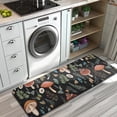 thumbnail image 3 of Brown Mushroom Daisy Black Pattern Kitchen Rug Mat,Kitchen Runner Rugs Non Skid Washable,Decorative Kitchen Floor Mats for Kitchen,Sink,Laundry,17"x47.2", 3 of 7