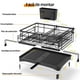 thumbnail image 3 of Escalable Escurridor de Trastes Acero Inoxidable, Sistema de Drenaje Automático, Ancho ajustable 32-56.9cm,Pies de extensión ajustables profundo 42-54cm,Escurridor de Platos,Apto a Cocina(Nivel), 3 of 9