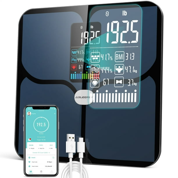 Bathroom Scale, ABLEGRID Digital Smart Bathroom Scale for Body Weight