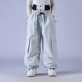 thumbnail image 2 of Snowboarding Pants, Waterproof Insulated Cargo Trousers, Windproof Loose Wide Leg for Cold Weather Activities, Hiking, Trekking, Adjustable Waist, 2 of 7