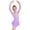 Purple-B, variant on Virmaxy Solid Color Back Bow Short Sleeve V Neck Ballet Dance Dress Stretchy Easy Wear Mesh Mini Dress for Practice and Performance, for 3-15Y