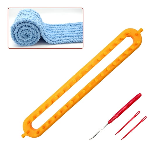 CCOCC Knitter Weaving Sewing Tools Crochet Long Knitting Loom for Yellow 14.2inch
