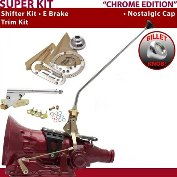 American Shifter PG Shifter Kit Chrome 23 in. E Brake Trim Kit for F5042