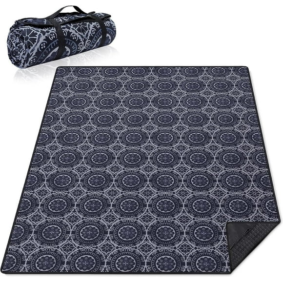Extra Large Picnic Blankets Waterproof Foldable (60 "x 80") Beach Blanket Waterproof Sandproof,3-Layer Thicking Mat Outdoor Packable Camping Blanket