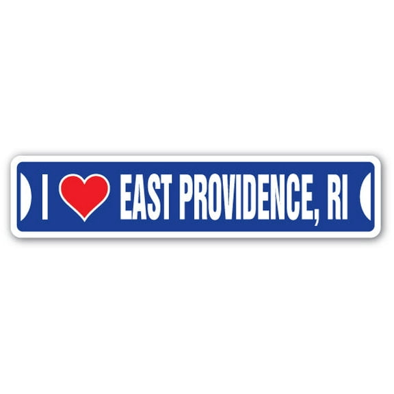 I LOVE EAST PROVIDENCE RHODE ISLAND Street Sign ri city state us wall road décor gift