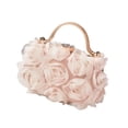 thumbnail image 4 of Bolso de flores Bolso de hombro de damas portátiles para llaves de teléfonos celulares Lipstick Prom Beige, 4 of 8