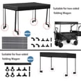thumbnail image 2 of Canopy for Wagon Attachment,Awning Canopy for Camping Trolley of Four-Sided Folding,Sun Shade Cover with 10 poles and side walls to protect against rain and sun (Not including wagon), 2 of 8