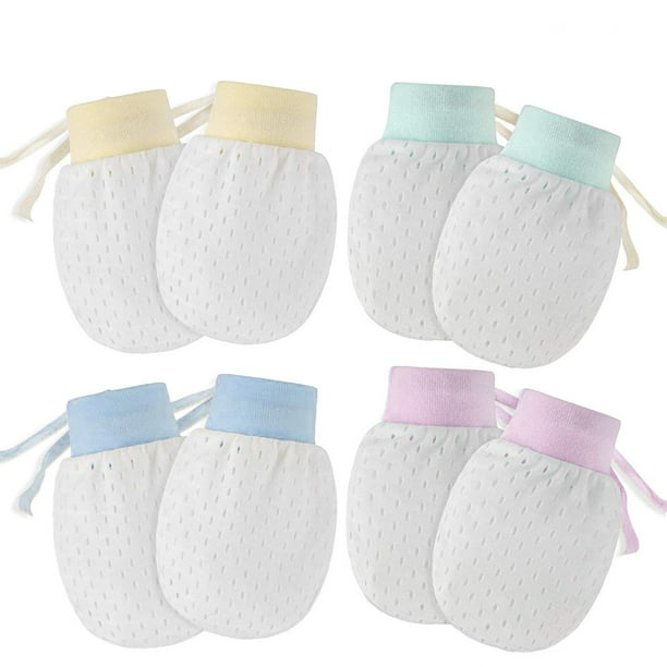 4 pares de guantes de malla para bebés guantes transpirables antiarañazos para bebés protección para recién nacidos manoplas para rasguños en la cara ANGGREK Otros