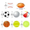 thumbnail image 6 of Officeship 250 Pcs 2" Dia American Football Sticker, Sports Ball Stickers, 6 of 8