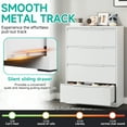 thumbnail image 5 of 4 Drawer Lateral File Cabinet, Metal Lateral File Cabinet with Lock, Office Lateral Filing Storage Cabinet for Hanging Files Letter/Legal/F4/A4 Size, Easy Assemble White, 5 of 5