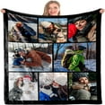 thumbnail image 1 of MesaSe Custom  Memorial Gift with Photo Text Collage  Made in USA  10 Photos Customized Blankets Personalized Throw  Using My Own Pictures for Family Mom Dad Kids Wife or Lover - 4 Sizes, 1 of 6