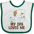 thumbnail image 3 of Inktastic My Opa Loves Me Grandson Boys Baby Bib, 3 of 4