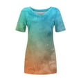 thumbnail image 3 of kytmyeq Women's Tops Casual V Neck Short Sleeve Solid Color Printed Basic T-Shirts Loose Comfort Tops T-Shirts Basic Tops T-Shirts, 3 of 4
