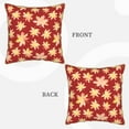thumbnail image 7 of DouZhe Velvet Decorative Throw Pillow Covers Set of 2, Soft Square Cushion Cover with Invisible Zipper Watercolor Yellow Maple Leaves Printing, 18"x18", 7 of 7