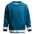 thumbnail image 2 of RKSTN Fleece Sweatshirts for Men Oversized Crewneck Pullover Hoodless Sweatshirt Top Mens Casual Solid Round Neck Loose Fits Comfy Long Sleeve Sweatshirt with Pockets Fall Winter Clothes, 2 of 7