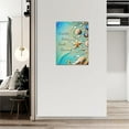 thumbnail image 4 of Beach Nautical Bathroom Wall Art Ocean Coastal Seashell Starfish Pictures Wall Decor Shell Breathe Relax Soak Unwind Canvas Painting Prints Modern Artwork Home Decor for Bedroom Living Room 12"x16", 4 of 6