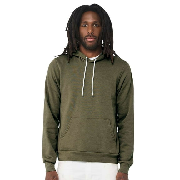 BELLA   CANVAS Unisex Fleece Hoodie Sweatshirt, 52/48 Cotton/Polyester Winter Long sleeve Pullover (Asphalt , M)