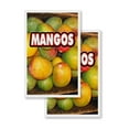 thumbnail image 4 of A-frame Sidewalk Coroplast Mangos 24" x 36" Double Sided A-Frame Sidewalk Sign, Includes 2 Installed Vinyl Decals | Foldable Portable White Signicade Sandwich Board Signs, 4 of 5