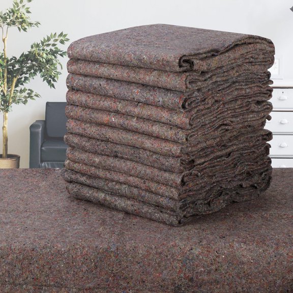 12 Moving Blankets Ultra Thick Pro - 54" x 72" Grey Textile Skins Furniture Pad