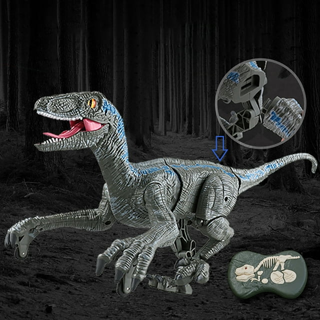 DPTALR Jouets Dinosaures Réalistes Télécommandés 2.4G Marche & Rugissement pour Enfants