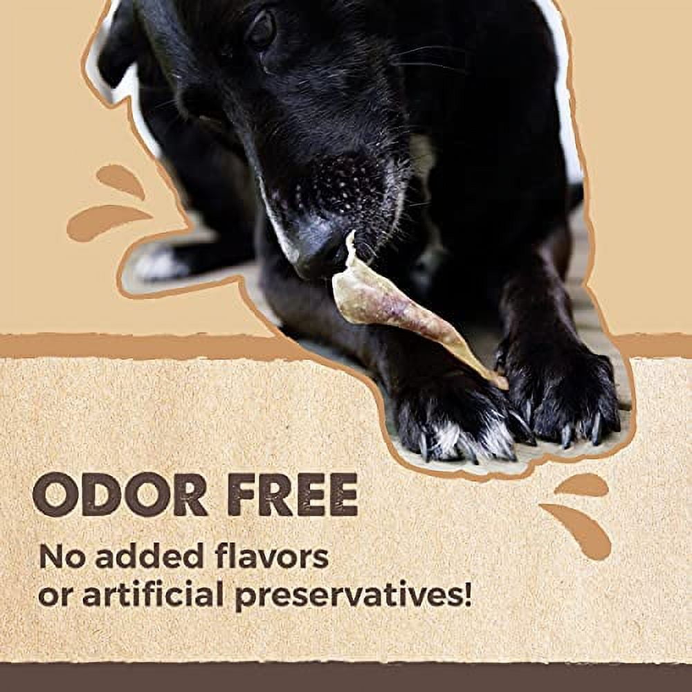 Mighty Paw Half Pig Ears for Dogs, All Natural Dried Single Ingredient Dog Treats (12 Pack)