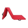 thumbnail image 3 of Three Fold Folding Exercise Mat Foldable Yoga Mat Gym Men Women with Carrying Handle for Training Yoga Gymnastics Tumbling Martial Arts Red, 3 of 8
