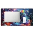thumbnail image 4 of Bingfone Outer Space Floating Numbers And Letters Large Gaming Mouse Pad,Extended Desk Mousepad with Stitched Edges,Non-Slip Base,Water Resist Keyboard Pad for Gamer, Office & Home, 29.5 x 16 in, 4 of 6