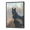 thumbnail image 3 of Designart 'Close Up Portrait Of A Horse On An Autumn Morning' Farmhouse Framed Canvas Wall Art Print, 3 of 5