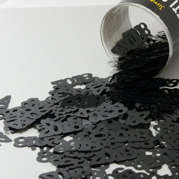 Confetti Year 2018 Black - Half Pound (8 oz) - CCL7270