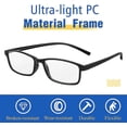 thumbnail image 3 of Pack Blue Light Blocking Reading Glasses, Spring Hinged Reading Glasses, Full Plastic Frame, Rectangular Glasses for Men and Women, [+1.75], Black, 3 of 3
