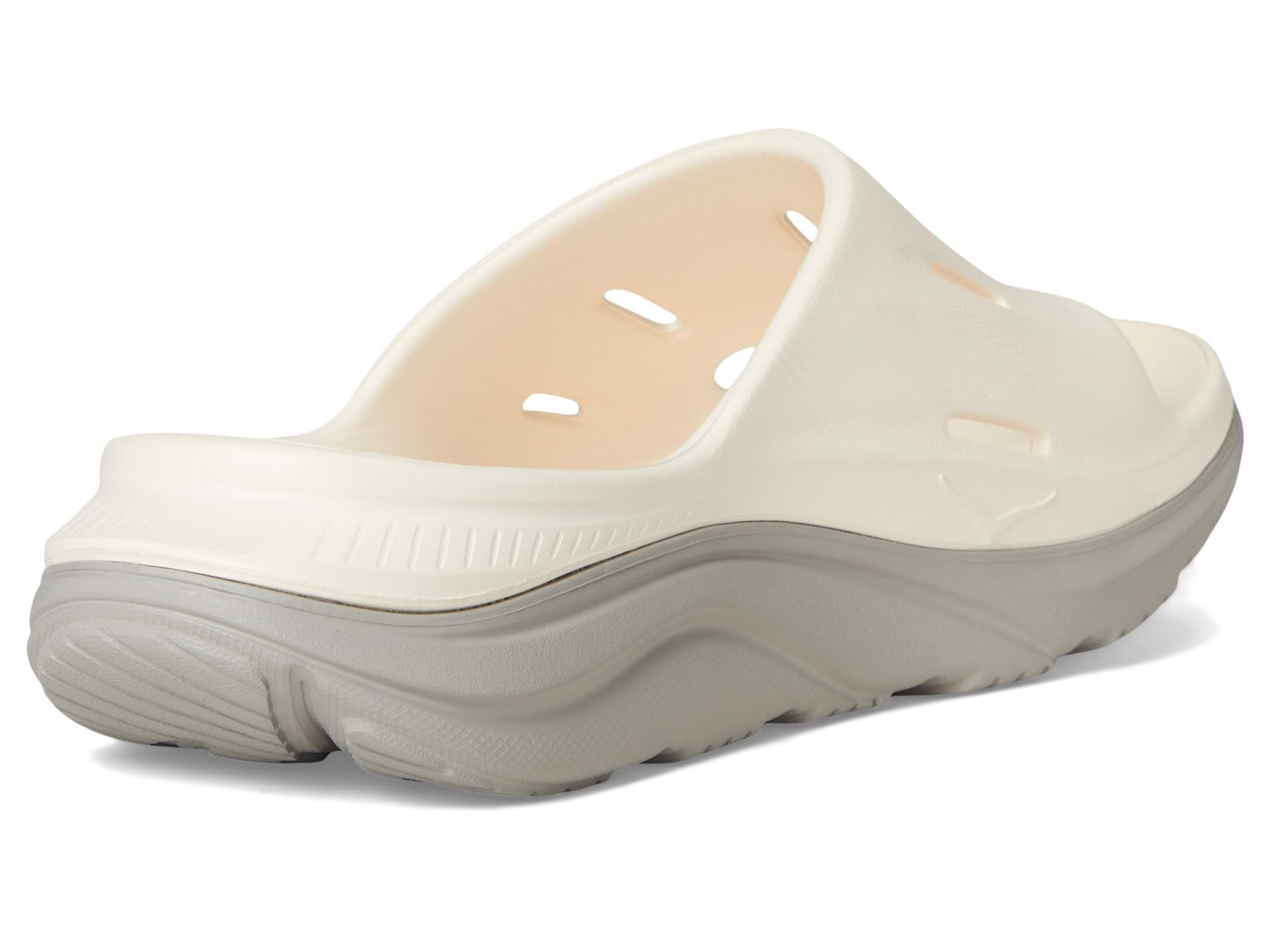 Hoka Unisex Ora Recovery Slide 13 Sandals, Alabaster/Stardust, US