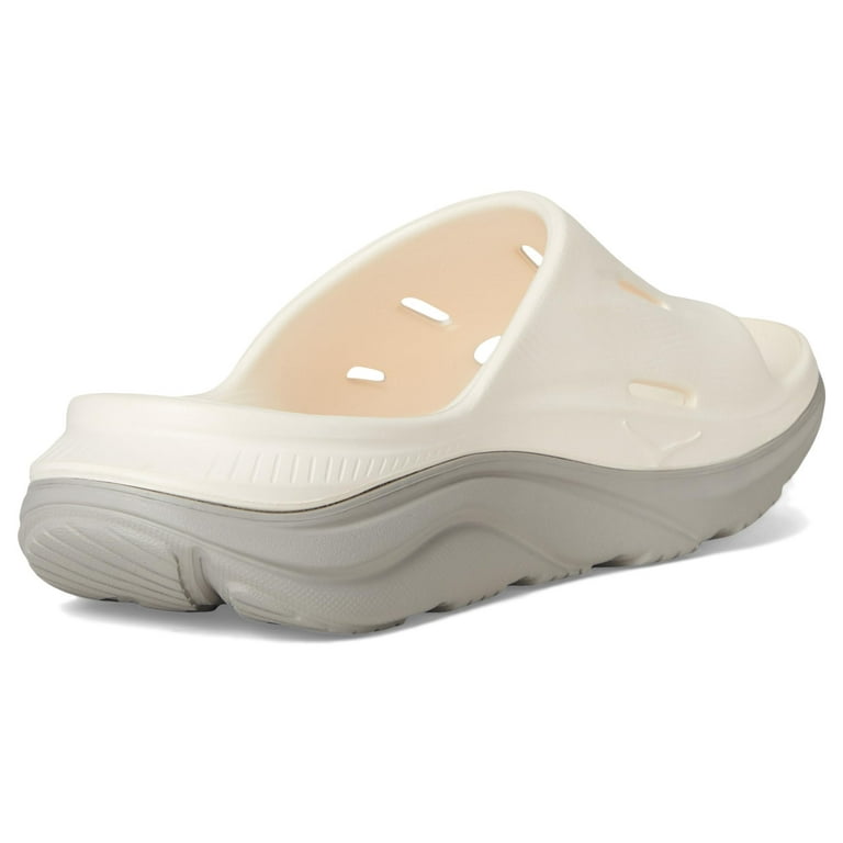 Hoka Unisex Ora Recovery Slide 13 Sandals, Alabaster/Stardust, US