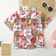 thumbnail image 3 of WOYY Big Boys Short Sleeve Button Down Shirt Lightweight Breathable Summer Beach Shirt, 3 of 3