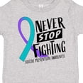 thumbnail image 4 of Inktastic Never Stop Fighting Suicide Prevention Awareness Ribbon Boys or Girls Toddler T-Shirt, 4 of 5