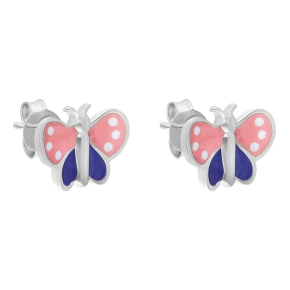 QUINTESSENTIAL Boucles d'Oreilles Papillon en Émail