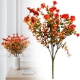 thumbnail image 2 of Artificial Fall Decorations, Harvest Autumn Faux Floral Stem Branches, Eucalyptus Bouquet with Violet Flower for Vase Arrangement, Silk Flowers Plants Bouquets for Home Indoor Table Fireplace, 14.17", 2 of 6